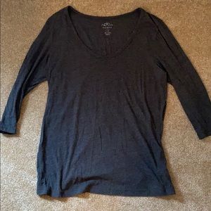 Three quarter sleeve scoop neck top